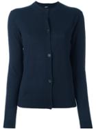 Jil Sander Navy Button Down Cardigan, Women's, Size: Small, Blue, Wool