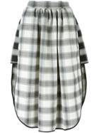 Vivienne Westwood Anglomania Grid Check Asymmetric Skirt, Women's, Size: Medium, Black, Polyester/cotton/spandex/elastane
