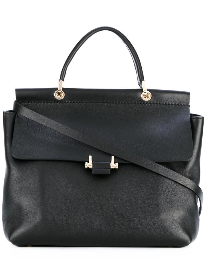 Lanvin - 'essential' Tote Bag - Women - Calf Leather - One Size, Black, Calf Leather