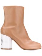 Maison Margiela Tabi Toe Contrast Heel Boots - Neutrals