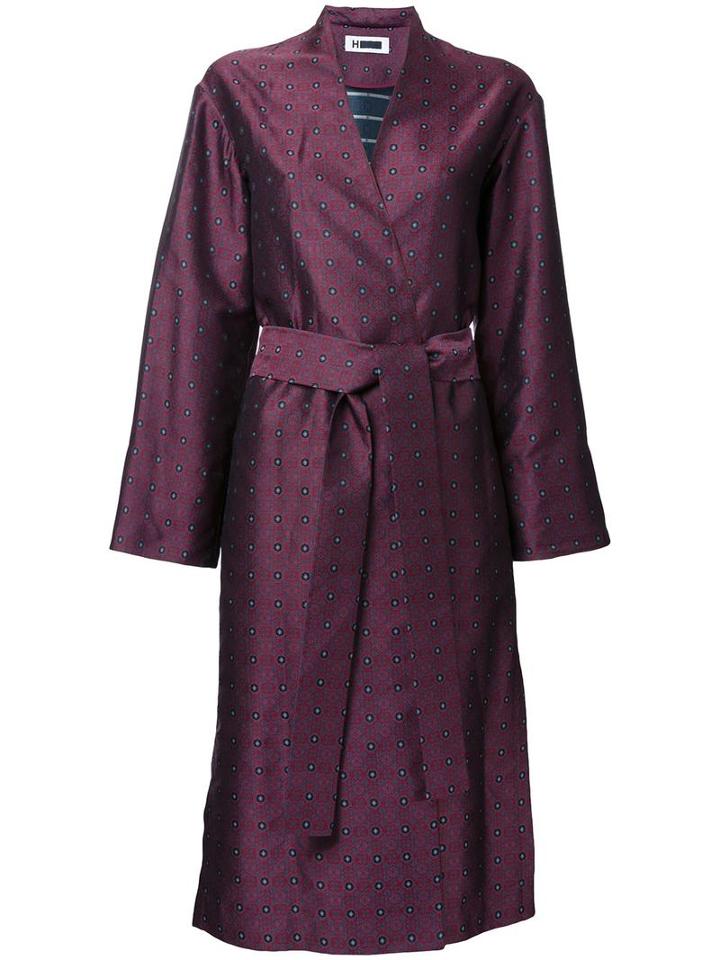 H Beauty & Youth Belted Single Breasted Coat, Women's, Size: Small, Red, Polyester