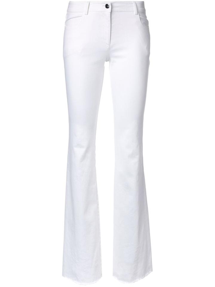 Michael Kors Bootcut Jeans, Women's, Size: 0, White, Cotton/spandex/elastane