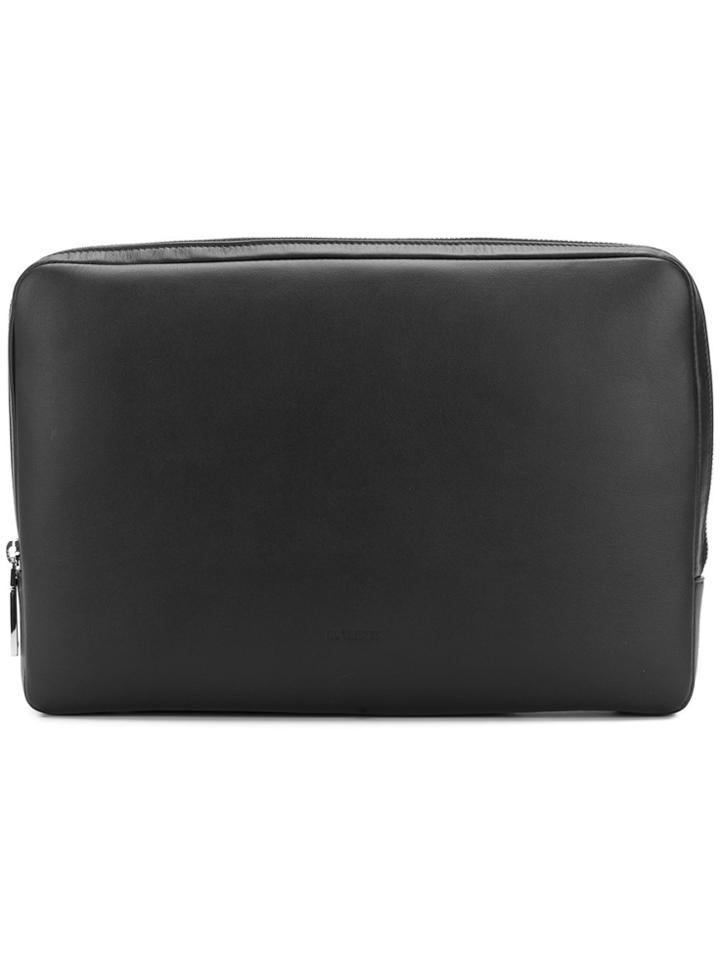 Jil Sander Zipped Clutch - Black
