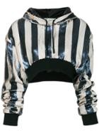 Off-white Distressed Sequin Hoodie - Blue