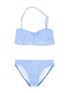 Douuod Kids - Striped Bikini Set - Kids - Polyamide/spandex/elastane - 14 Yrs, Girl's, Blue