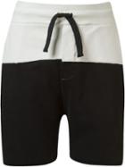 Osklen Sweat Drawstring Bicolor Shorts, Men's, Size: Medium, Black, Cotton