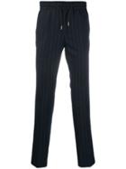 Sandro Paris Drawstring Pinstriped Trousers - Blue