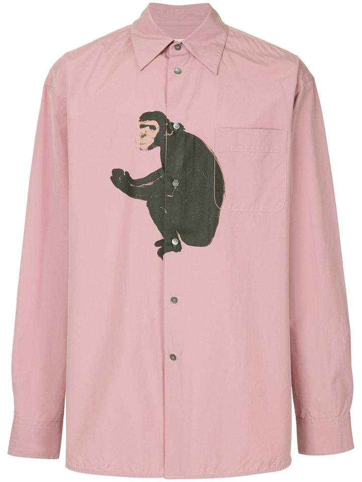 Marni Monkey Print Shirt - Pink & Purple