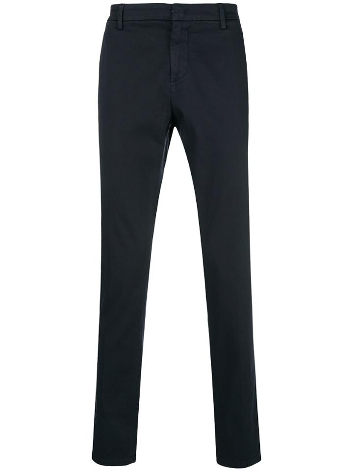 Dondup Flat Front Basic Trousers - Blue