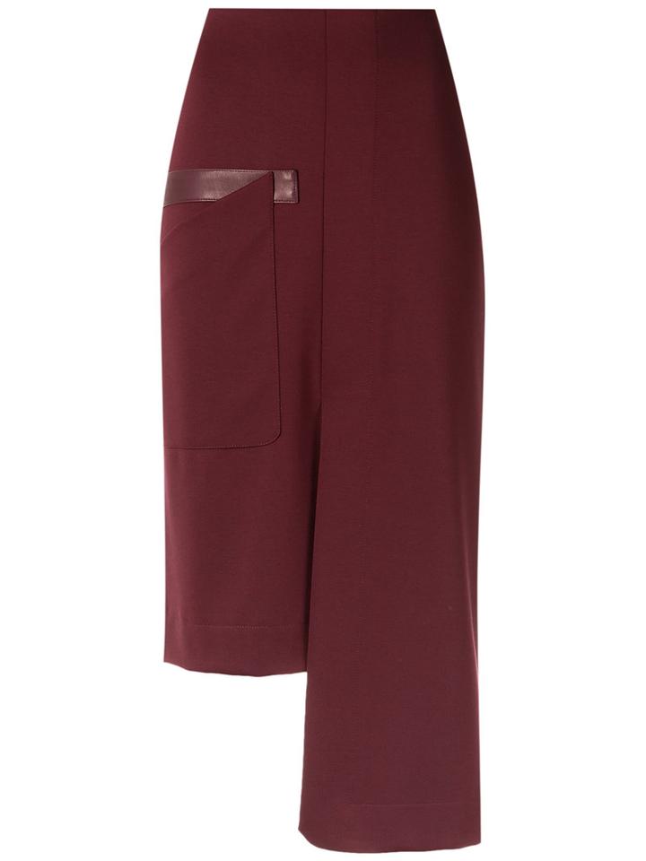 Gloria Coelho - Asymmetric Skirt - Women - Elastodiene/polyester/viscose - M, Red, Elastodiene/polyester/viscose