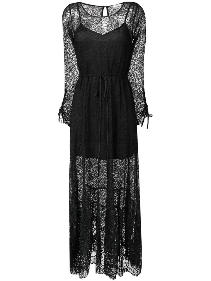 Gold Hawk Chantilly Dress - Black