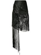 Magda Butrym Fringed Midi Skirt - Black