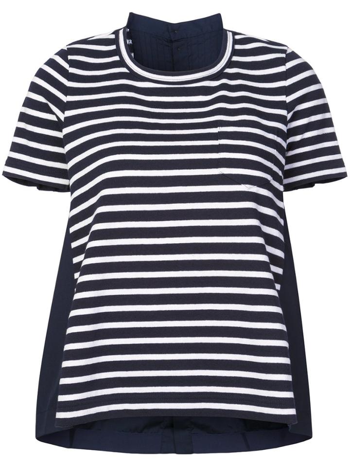 Sacai Striped T-shirt - Blue