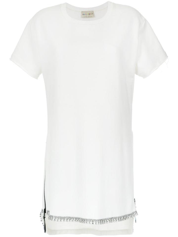 Andrea Bogosian Embellished T-shirt Dress - White