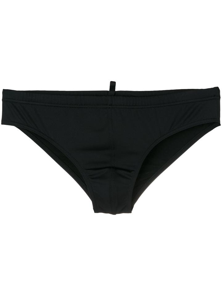 Dsquared2 Rear Logo Swim Briefs, Men's, Size: 52, Black, Polyester/spandex/elastane