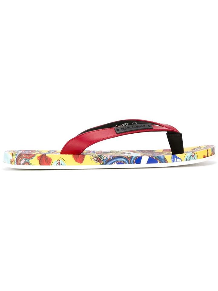 Dolce & Gabbana Carretto Siciliano Flip-flops