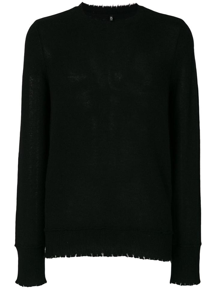 R13 Distressed Jumper - Black