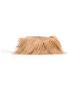 Mm6 Maison Margiela Faux Fur Clutch, Women's, Brown