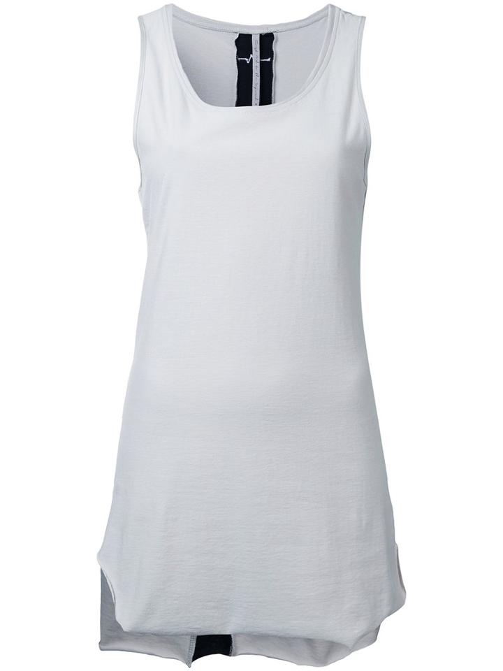 First Aid To The Injured - Fasciae Tank Top - Women - Cotton - 4, Women's, Grey, Cotton
