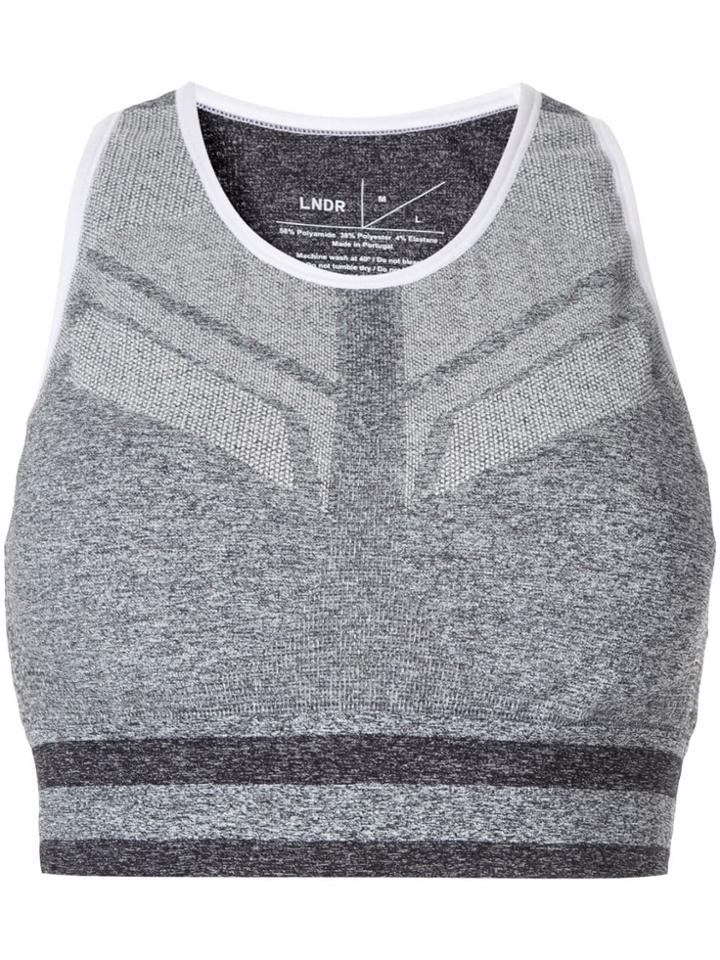 Lndr Contrast Stripe Sports Bra - Grey