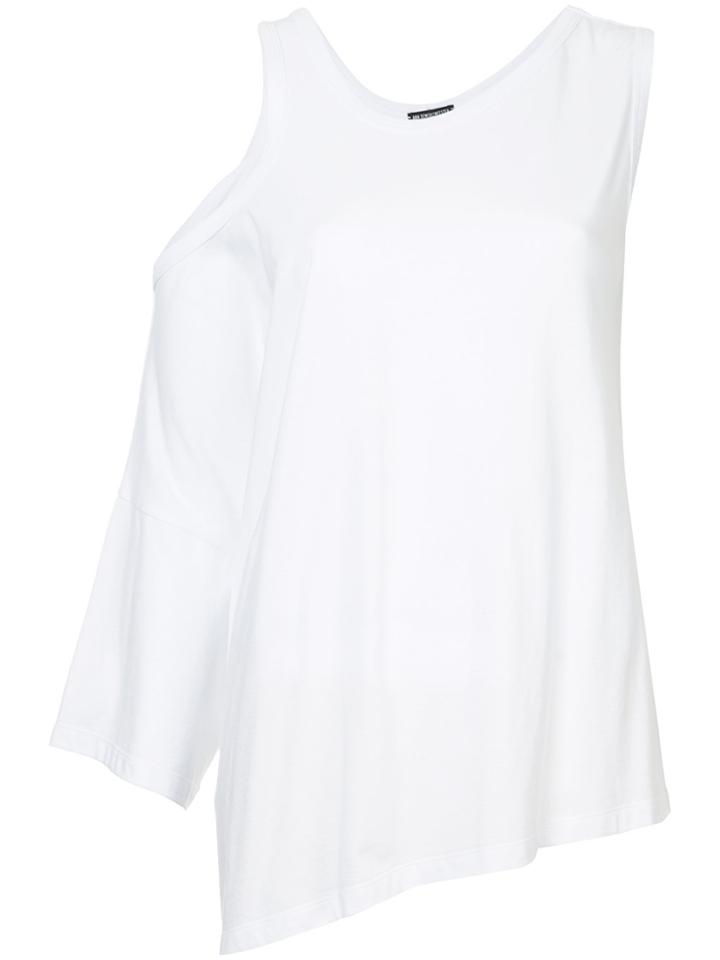 Ann Demeulemeester Asymmetrical Cold-shoulder Top - White