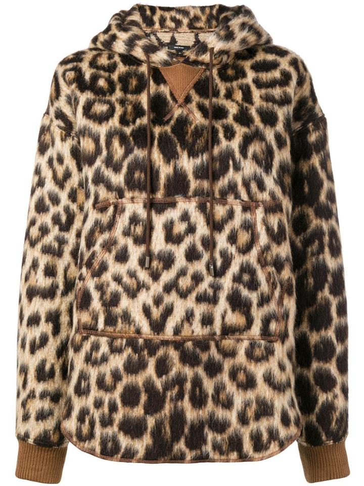 R13 Leopard Print Pullover - Nude & Neutrals