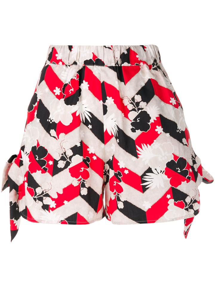 Maison Kitsuné Blossom Print Shorts - Multicolour