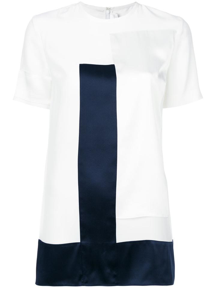Victoria Victoria Beckham - Stitched Panel Blouse - Women - Silk - 8, White, Silk