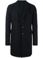 Harris Wharf London Single-breasted Flap Pockets Coat - Blue