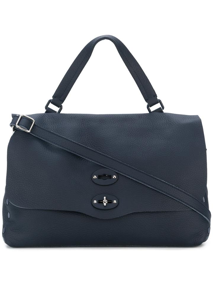 Zanellato Medium Foldover Tote - Blue