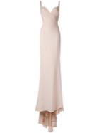 Stella Mccartney Long Fitted Dress, Women's, Size: 42, Pink/purple, Silk/viscose/acetate/viscose