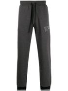 Emporio Armani Woven Logo Print Track Pants - Grey