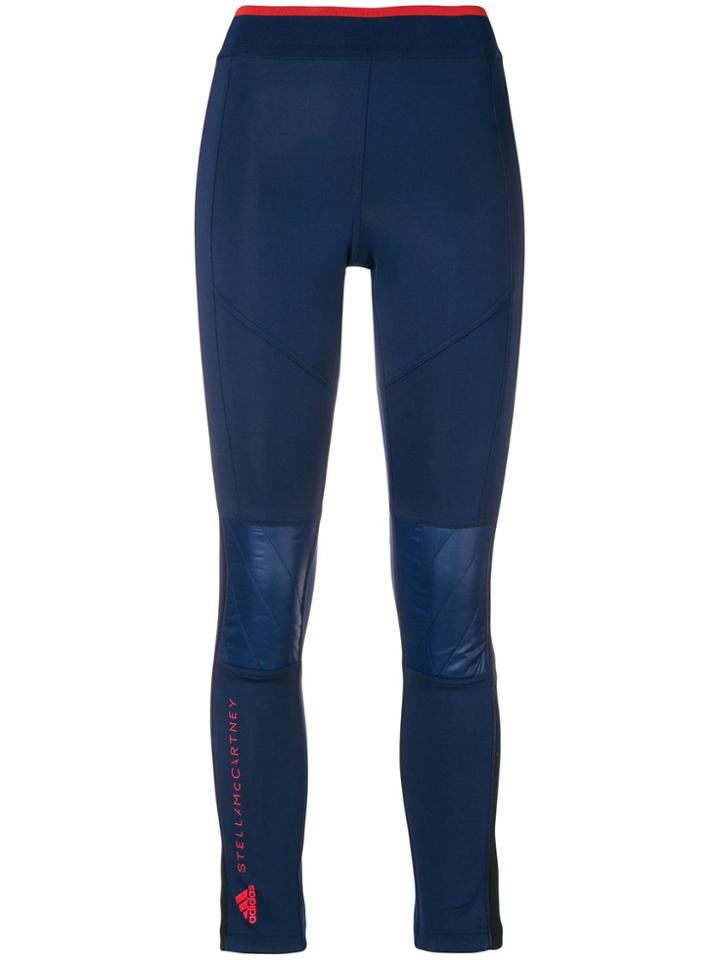 Adidas By Stella Mccartney Side Panel Performance Leggings - Blue