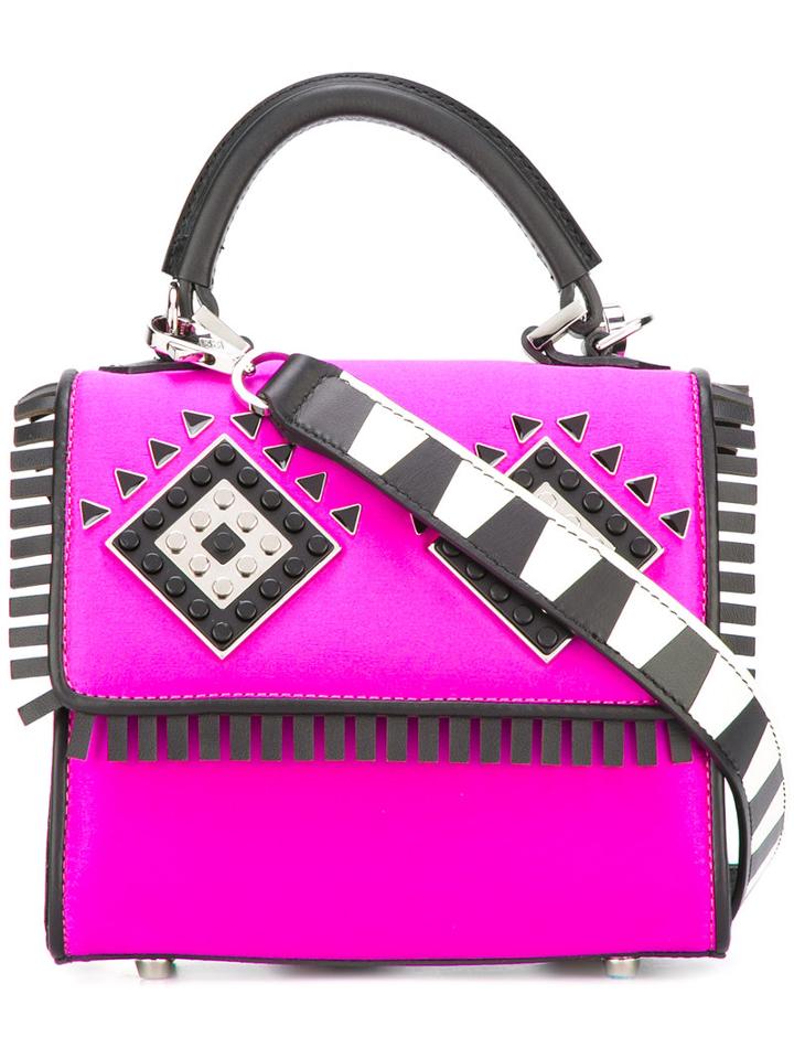 Les Petits Joueurs Eyes Detail Tote, Women's, Pink/purple, Leather