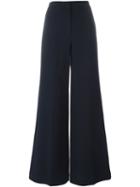 Helmut Lang Wide Leg Trousers, Women's, Size: 10, Blue, Cotton