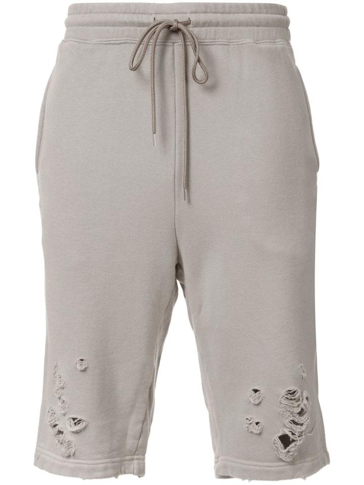 Maison Mihara Yasuhiro Distressed Track Shorts - Brown