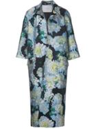Adam Lippes Floral Jacquard Opera Coat, Women's, Size: Xs, Black, Silk/polyester