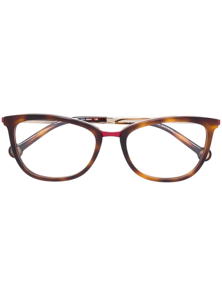 Carolina Herrera Cat-eye Glasses - Brown