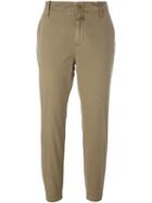 Closed Turn-up Hem Cropped Trousers