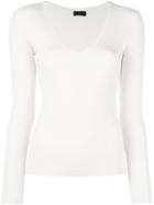 Joseph Scoop Neck Jumper, Women's, Size: Xl, White, Silk/nylon/spandex/elastane