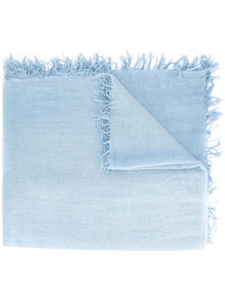 Dorothee Schumacher Frayed Scarf, Women's, Blue, Cashmere