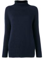 's Max Mara Ribbed Roll Neck Jumper - Blue