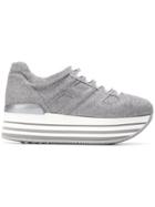 Hogan Platform Sole Sneakers - Grey