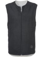 Wings+horns Zipped Vest - Grey