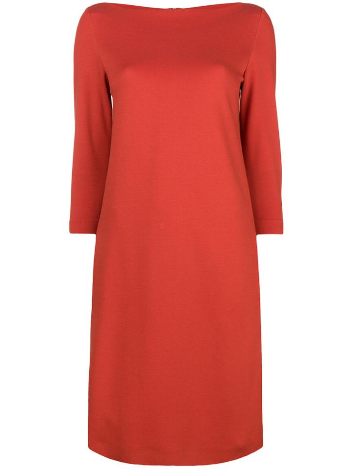 Antonelli Slash Neck Mini Dress - Yellow & Orange