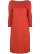 Antonelli Slash Neck Mini Dress - Yellow & Orange