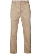 Engineered Garments Straight Leg Roll Up Trousers - Brown