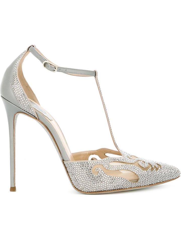 Rene Caovilla Cut-out Strass Pumps