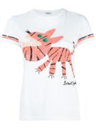 P.a.r.o.s.h. Sequinned Print T-shirt, Women's, Size: Large, White, Cotton/pvc