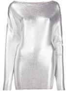 Paco Rabanne Buttoned Shoulder Top - Grey